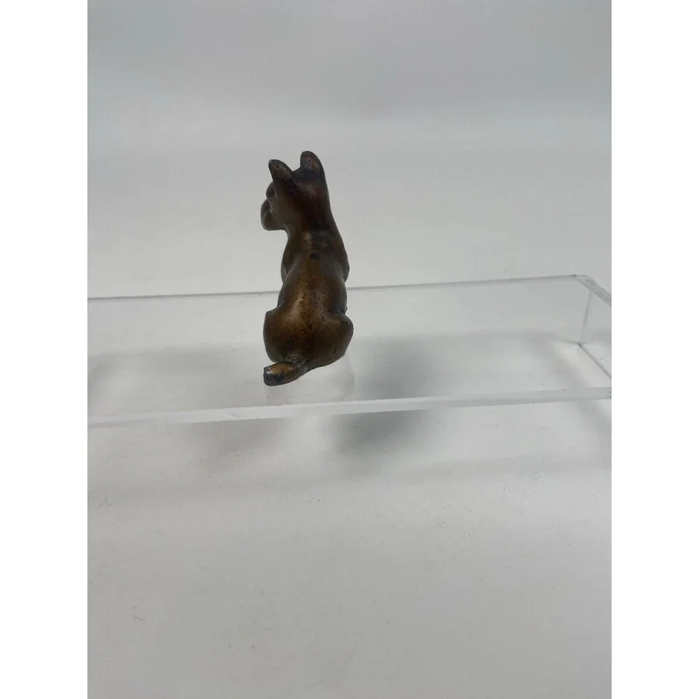Vtg Cast Metal Scottie Dog Figurine 2” Mid Century Bronze Finish MCM Decor